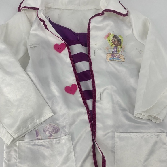 Disney Doc McStuffins Doctor's Dress-Up Lab Coat with Striped Shirt – Size 4-6X - Picture 2 of 6